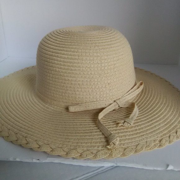 Women's Sun & Shade Straw Hat Color Beige Size OSFM - Picture 1 of 6